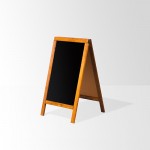 Penguen 45 cm x 70 cm Çift Taraflı Çatı Tipi Menü Tahtası (Kara Tahta)